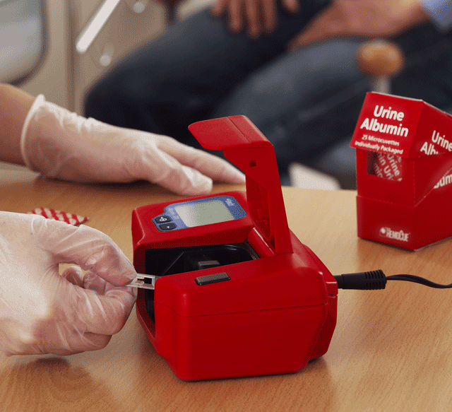 Urine albumin test HemoCue® Albumin 201 System